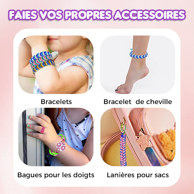 Kit DIY de Fabrication de Bracelets - Cadeau pour Enfants - Améliore les Compétences Manuelles