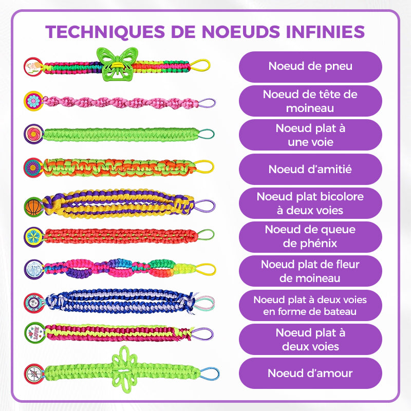 Kit DIY de Fabrication de Bracelets - Cadeau pour Enfants - Améliore les Compétences Manuelles