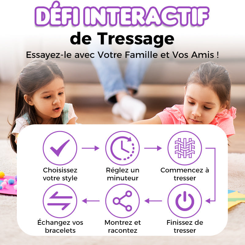 Kit DIY de Fabrication de Bracelets - Cadeau pour Enfants - Améliore les Compétences Manuelles