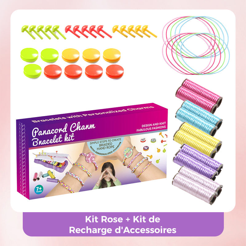 Kit DIY de Fabrication de Bracelets - Cadeau pour Enfants - Améliore les Compétences Manuelles