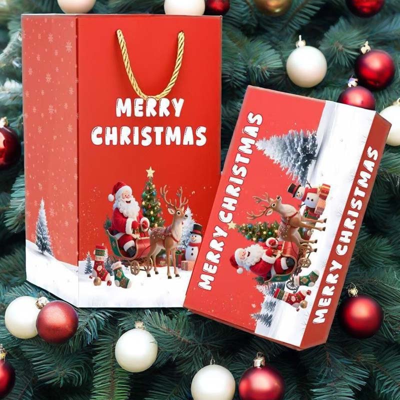 ✨50% de réduction🎅Boîte Cadeau de Noël Pliable et Rebondissante🎄Surprise Magique avec Confettis !