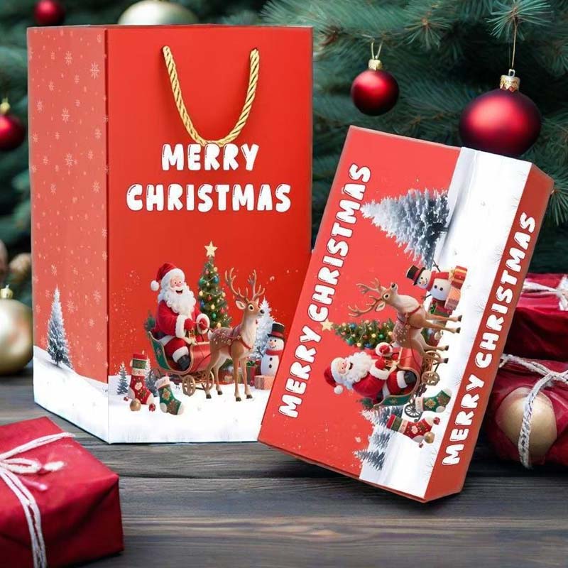 ✨50% de réduction🎅Boîte Cadeau de Noël Pliable et Rebondissante🎄Surprise Magique avec Confettis !