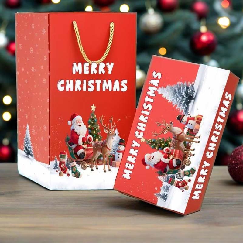 ✨50% de réduction🎅Boîte Cadeau de Noël Pliable et Rebondissante🎄Surprise Magique avec Confettis !