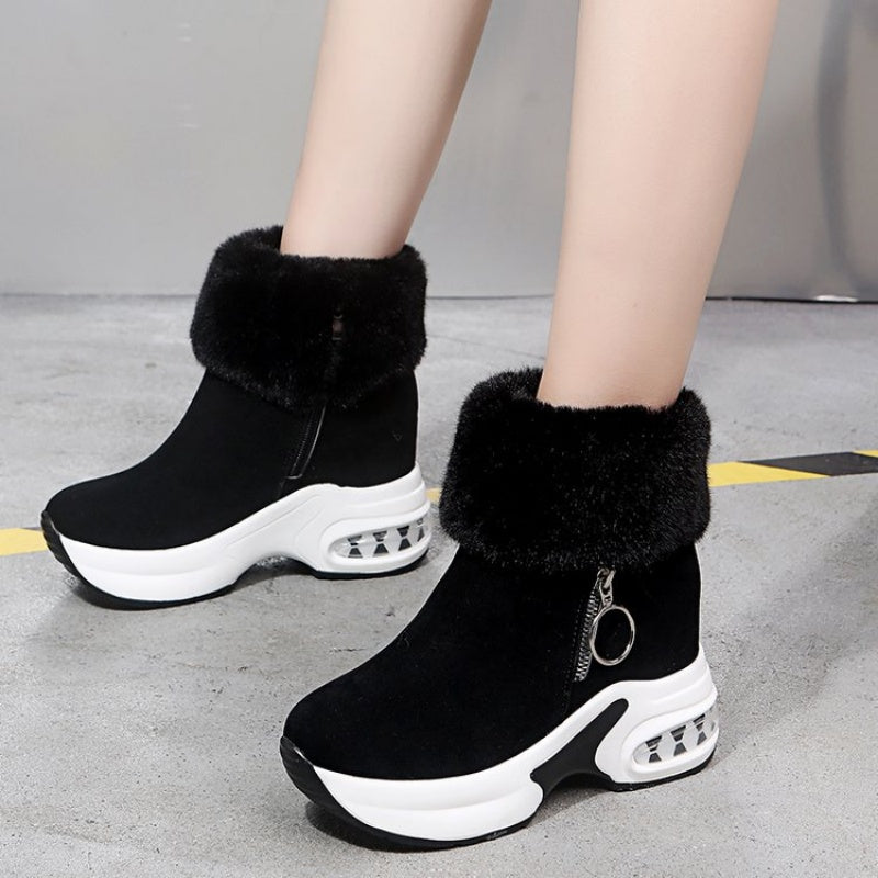 👢Bottines Femme à Semelle Épaisse✨Doublure Chaude et Confortable, Style Urbain pour Automne/Hiver🍁