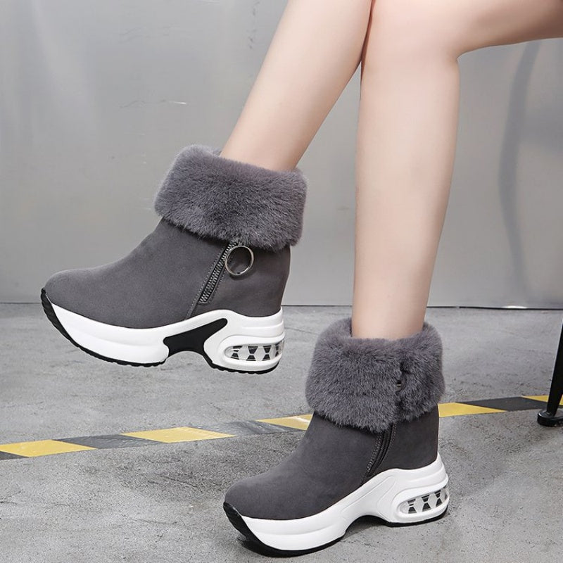 👢Bottines Femme à Semelle Épaisse✨Doublure Chaude et Confortable, Style Urbain pour Automne/Hiver🍁