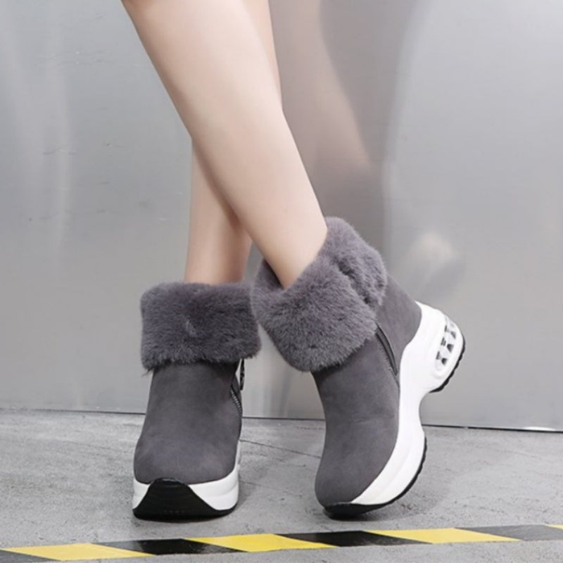 👢Bottines Femme à Semelle Épaisse✨Doublure Chaude et Confortable, Style Urbain pour Automne/Hiver🍁
