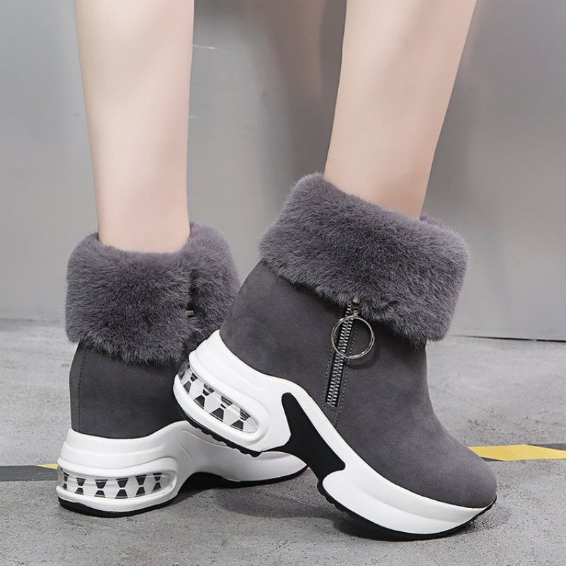 👢Bottines Femme à Semelle Épaisse✨Doublure Chaude et Confortable, Style Urbain pour Automne/Hiver🍁