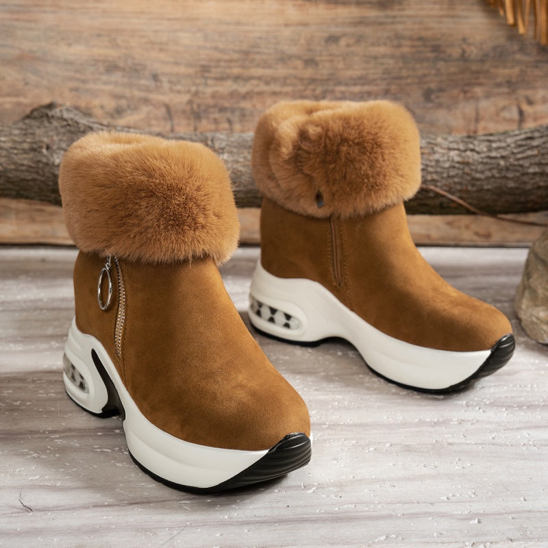 👢Bottines Femme à Semelle Épaisse✨Doublure Chaude et Confortable, Style Urbain pour Automne/Hiver🍁