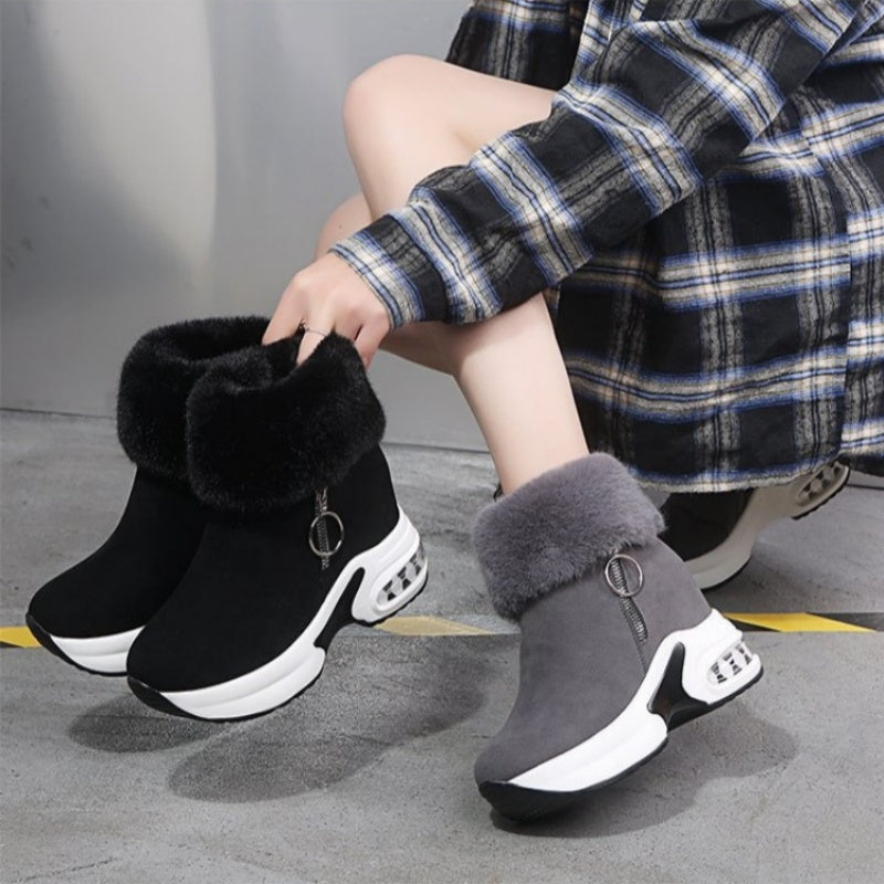 👢Bottines Femme à Semelle Épaisse✨Doublure Chaude et Confortable, Style Urbain pour Automne/Hiver🍁