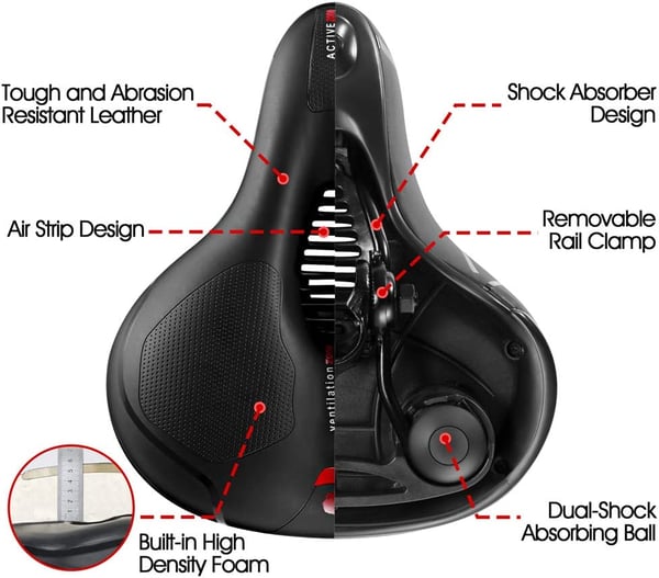 Selle de Vélo Confortable et Respirante