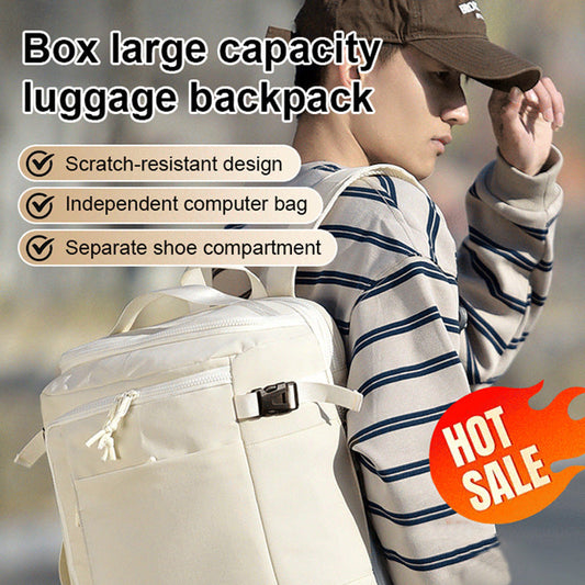 Sac à dos pour bagages de grande capacité de type boîte