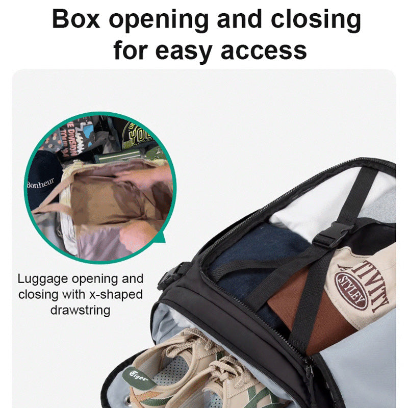 Sac à dos pour bagages de grande capacité de type boîte
