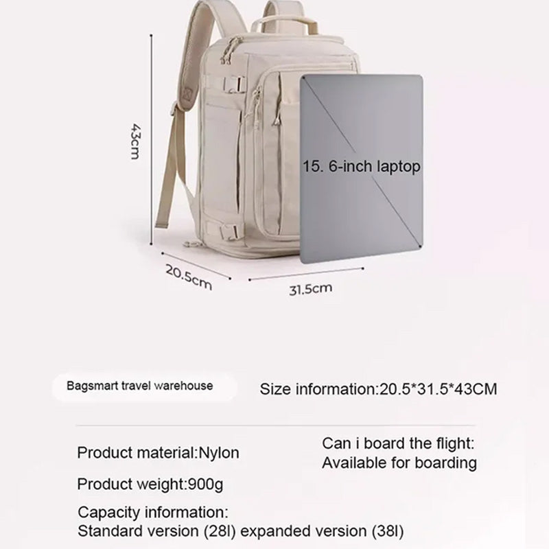 Sac à dos pour bagages de grande capacité de type boîte