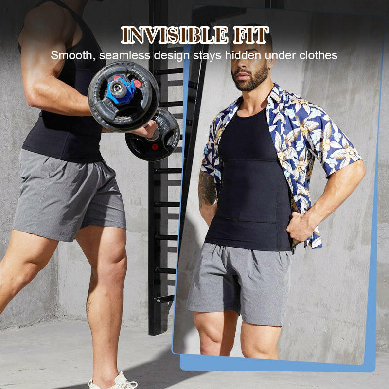 🎽 PROMO LIMITÉE 50% DE RÉDUCTION ! 💪 Débardeur de Compression Homme – Contrôle Abdominal, Maintien & Tissu Respirant ✨