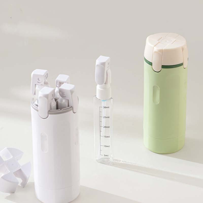 🧳Flacons distributeurs rechargeables 4 en 1 pour le voyage – Compact, étanche & ultra-pratique ✈️🧴