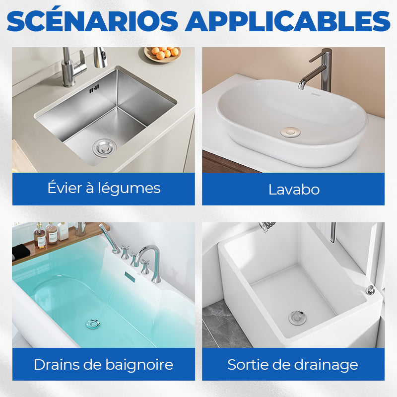 🚰 ACHETEZ 1, OFFERT 1 ! 🎉 Filtre Universel d‘Évier – Anti-Bouchon, Facile à Nettoyer & Installation Rapide 🛁📦