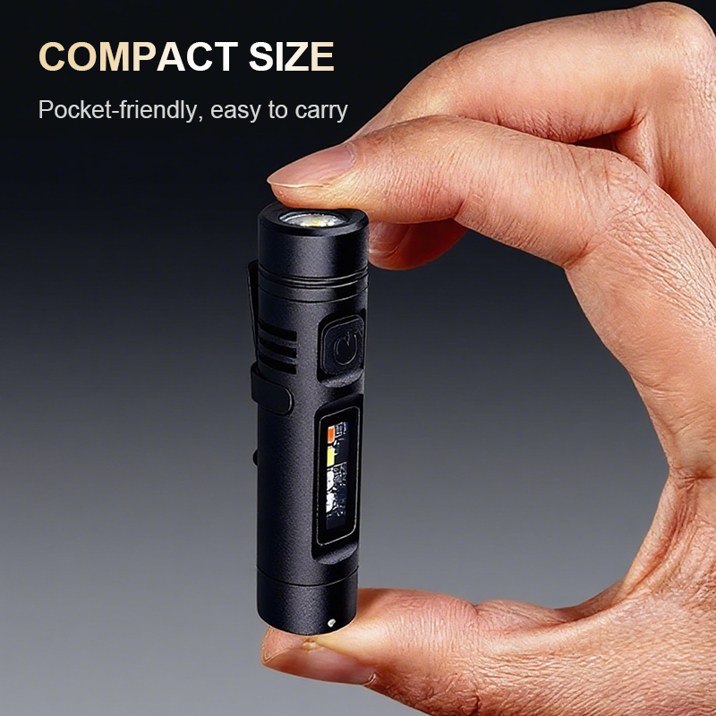 Mini lampe torche multifonctionnelle en alliage d'aluminium