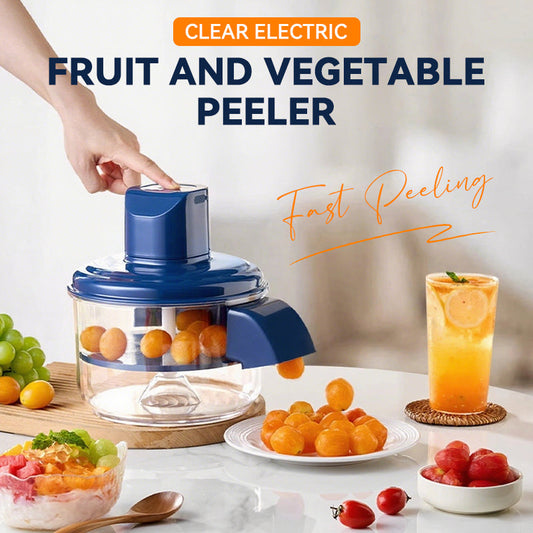 🔪 50% DE RÉDUCTION 🎁 Éplucheur électrique transparent – Rapide, précis & facile à nettoyer – Idéal pour pommes de terre, pommes ou légumes – gain de temps en cuisine 🍏🥕✨