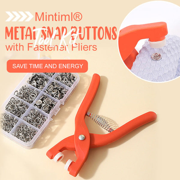 Kit d'Outils pour Boutons-Pression en Métal avec Pinces de Fixation - Acier Inoxydable, Sans Couture