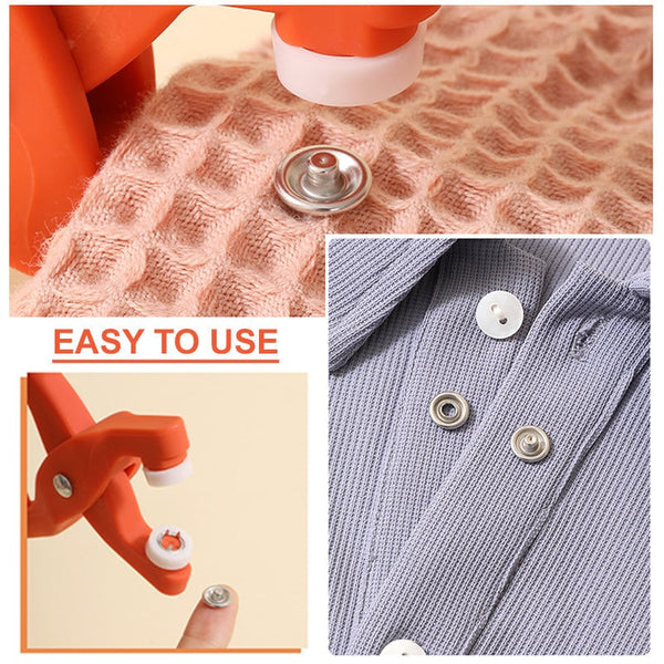 Kit d'Outils pour Boutons-Pression en Métal avec Pinces de Fixation - Acier Inoxydable, Sans Couture