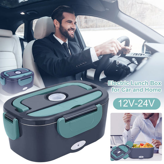 🍱 Boîte à Lunch Électrique 2-en-1 — 60W, 1,5L, Double Tension Voiture & Maison, Acier Inoxydable ⚡
