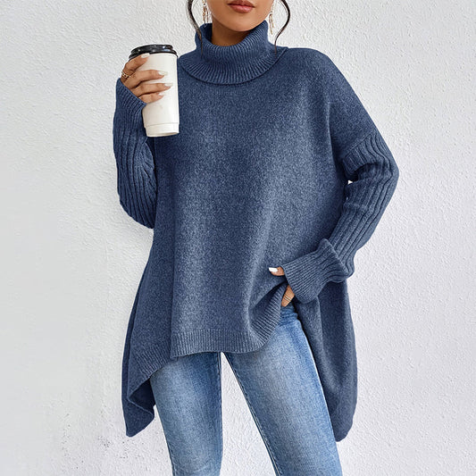 Pull à Col Roulé Uni Tendance pour Femme