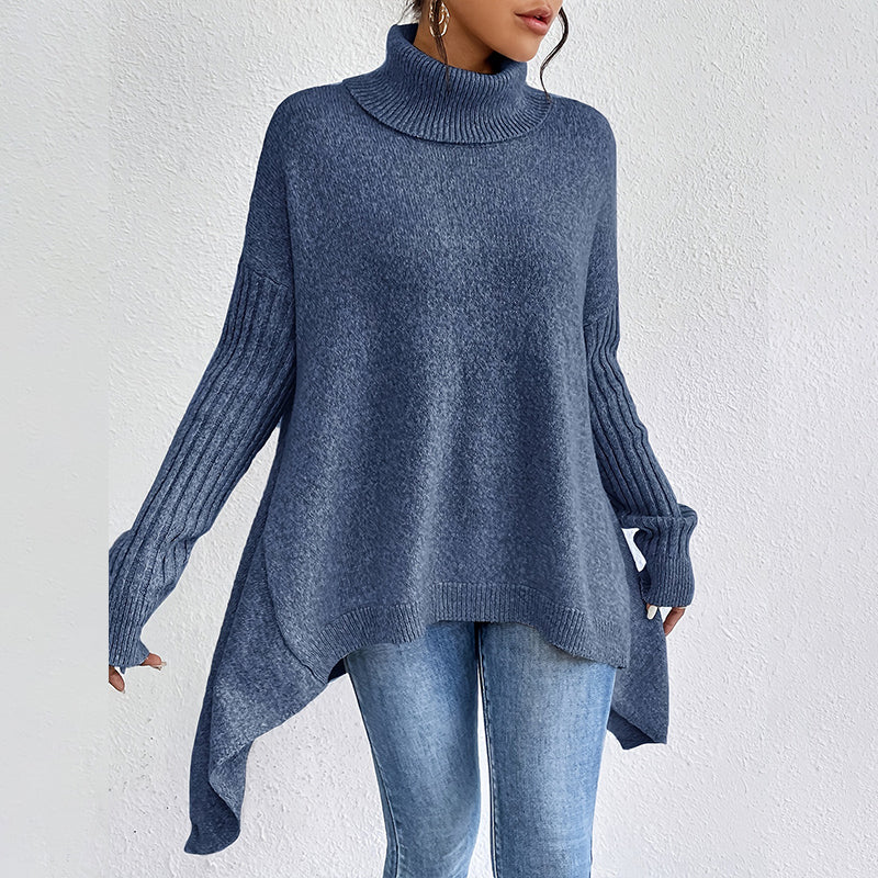 Pull à Col Roulé Uni Tendance pour Femme