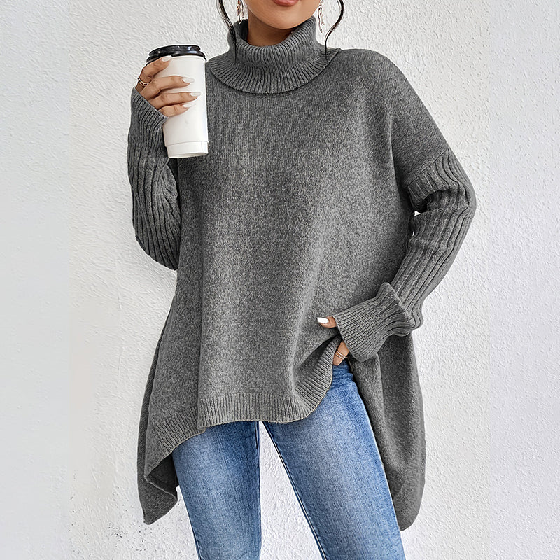 Pull à Col Roulé Uni Tendance pour Femme