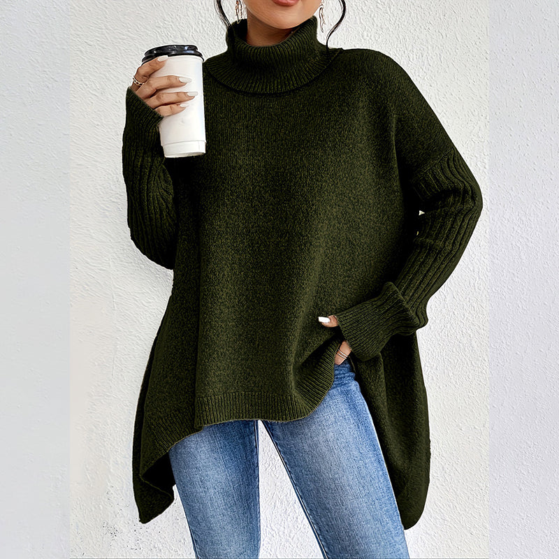 Pull à Col Roulé Uni Tendance pour Femme