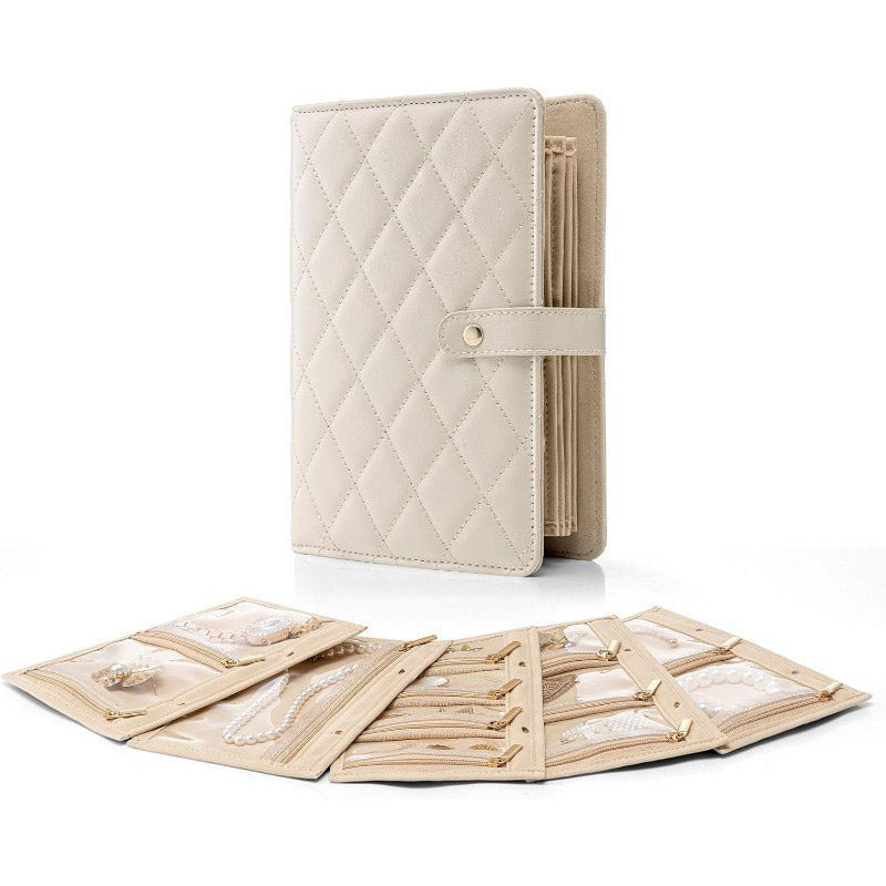 📢📢50% DE RÉDUCTION✨Élégant sac de rangement portable à carreaux pour bijoux