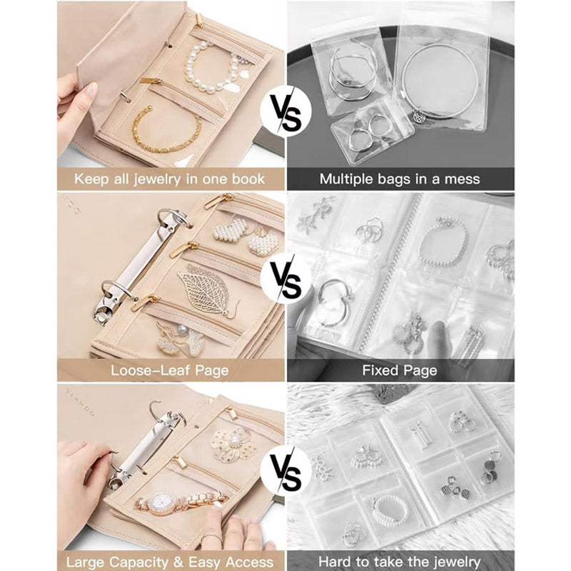 📢📢50% DE RÉDUCTION✨Élégant sac de rangement portable à carreaux pour bijoux