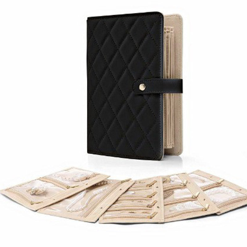 📢📢50% DE RÉDUCTION✨Élégant sac de rangement portable à carreaux pour bijoux