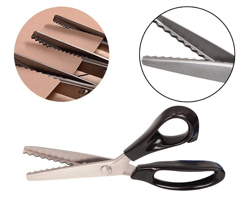 Ciseaux de Couture Dentelés DIY - Lames Crantées pour Tissu et Artisanat