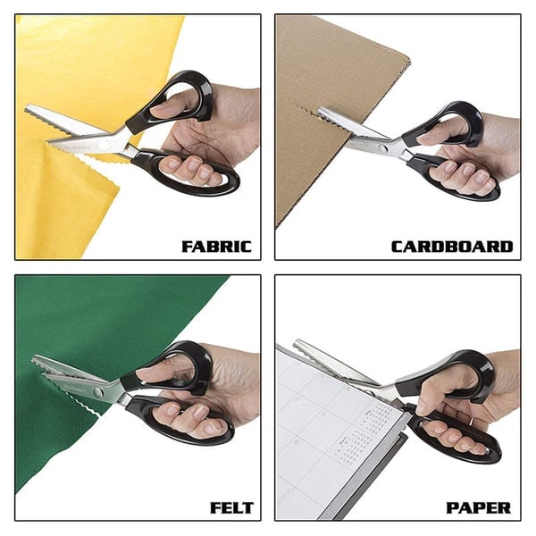 Ciseaux de Couture Dentelés DIY - Lames Crantées pour Tissu et Artisanat