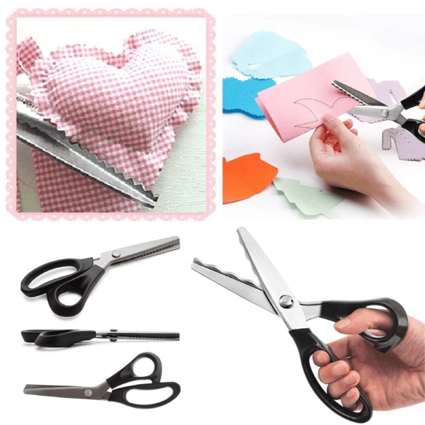 Ciseaux de Couture Dentelés DIY - Lames Crantées pour Tissu et Artisanat