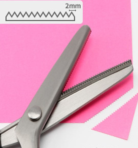 Ciseaux de Couture Dentelés DIY - Lames Crantées pour Tissu et Artisanat