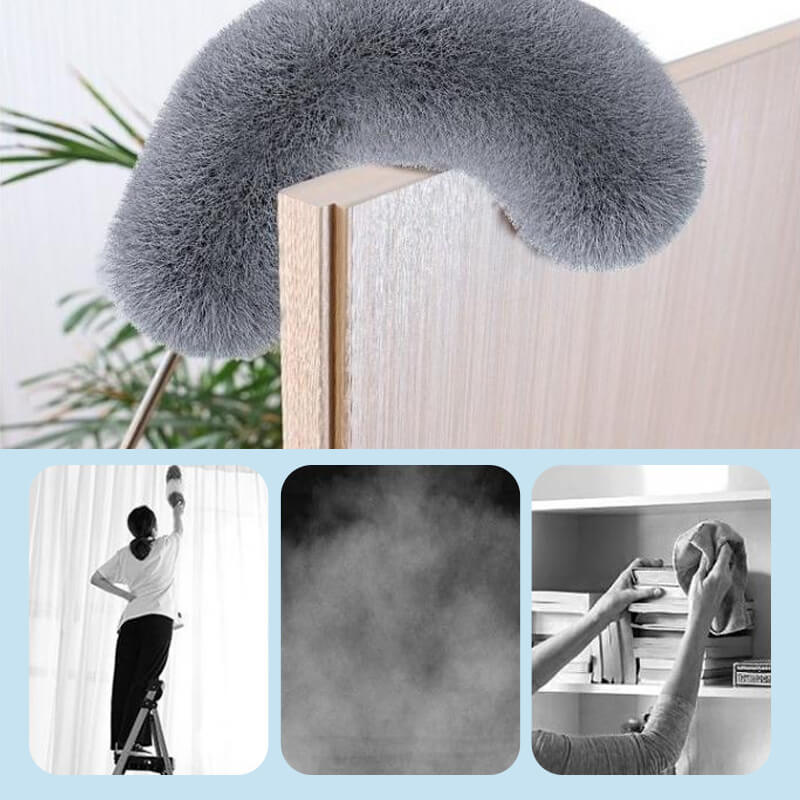 🧹✨ Bâtonnet nettoyant rétractable – Pliable, lavable, atteint les hauteurs sans escabeau, l’outil malin pour dépoussiérer plafonds, luminaires et meubles hauts en toute sécurité 🏠💪