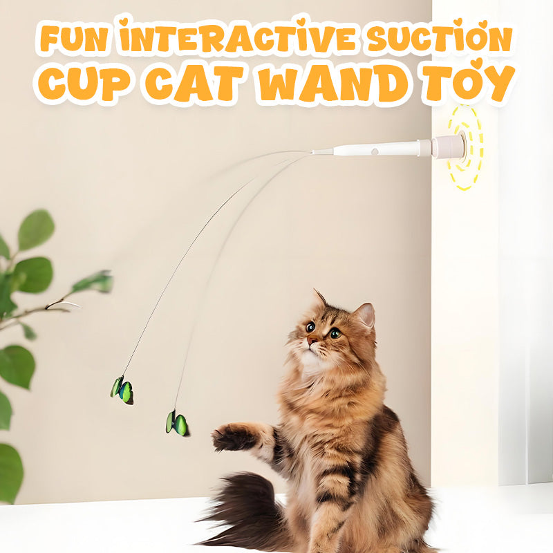 🐱 50% DE RÉDUCTION! 🎣 Jouet Interactif pour Chat avec Ventouse – Rotation 360° & double mode automatique – Stimule l'instinct de chasse et divertit votre félin ✨