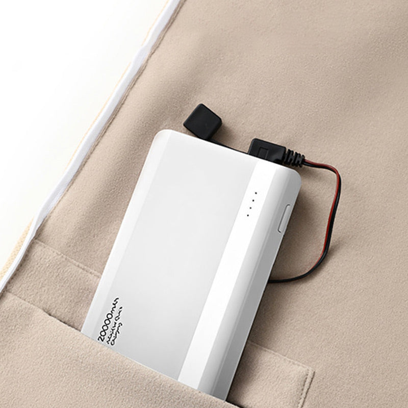 📢📢50 % de réduction🎅Châle chauffant lavable avec fermeture éclair et port USB