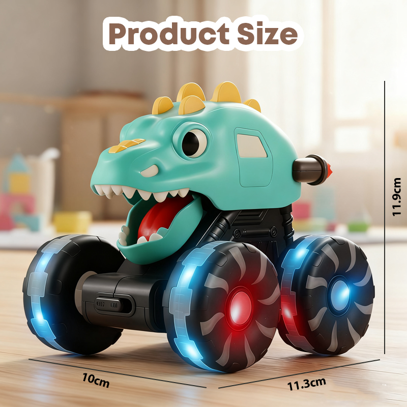 Voiture Jouet Dinosaure « Appuie et Pars » avec Lumières