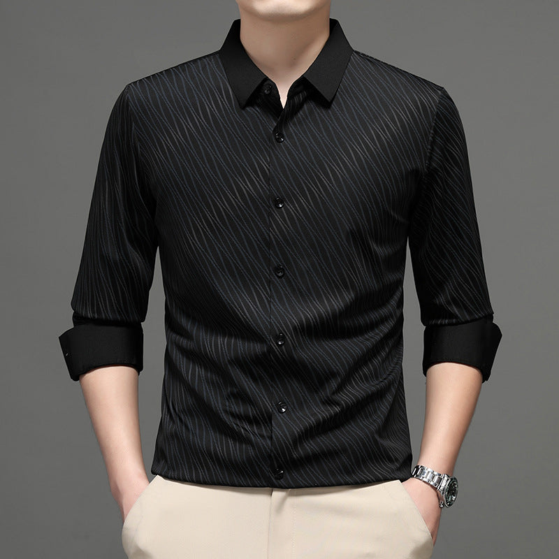 Chemise à Manches Longues Décontractée Tendance pour Homme