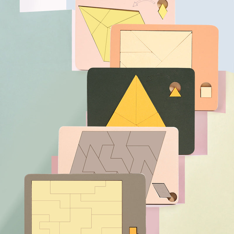 🧩50% DE RÉDUCTION✨Puzzle Tangram en Bois🔷7 Formes Géométriques Classiques pour Développer la Créativité et la Logique des Enfants🔺