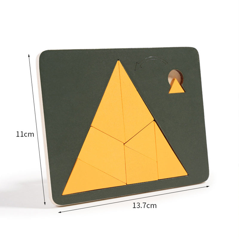 🧩50% DE RÉDUCTION✨Puzzle Tangram en Bois🔷7 Formes Géométriques Classiques pour Développer la Créativité et la Logique des Enfants🔺