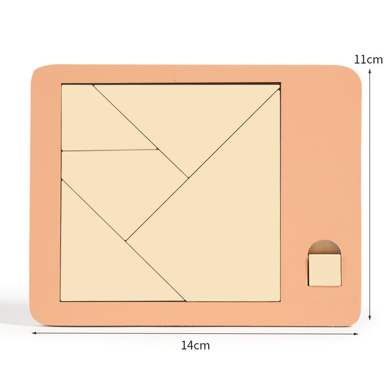 🧩50% DE RÉDUCTION✨Puzzle Tangram en Bois🔷7 Formes Géométriques Classiques pour Développer la Créativité et la Logique des Enfants🔺