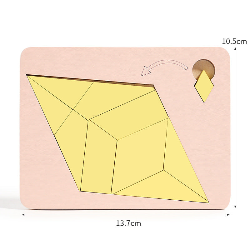 🧩50% DE RÉDUCTION✨Puzzle Tangram en Bois🔷7 Formes Géométriques Classiques pour Développer la Créativité et la Logique des Enfants🔺