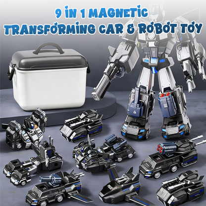 📢50% DE RÉDUCTION !✨Voiture et robot transformables magnétiques 9 en 1