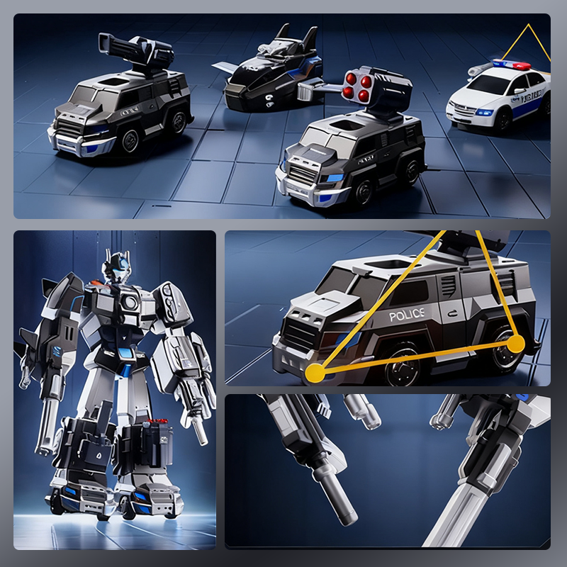 📢50% DE RÉDUCTION !✨Voiture et robot transformables magnétiques 9 en 1