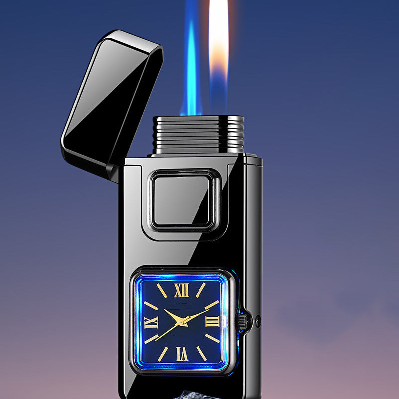 🕒50% DE RÉDUCTION VENTE FLASH!✨Briquet Multifonction avec Montre Intégrée - Double Fonctionnalité avec Design Élégant et Portable 🔥⌚