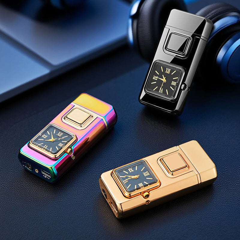 🕒50% DE RÉDUCTION VENTE FLASH!✨Briquet Multifonction avec Montre Intégrée - Double Fonctionnalité avec Design Élégant et Portable 🔥⌚