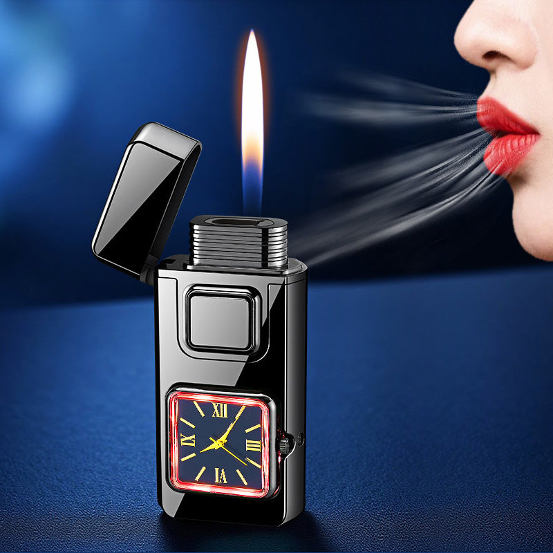 🕒50% DE RÉDUCTION VENTE FLASH!✨Briquet Multifonction avec Montre Intégrée - Double Fonctionnalité avec Design Élégant et Portable 🔥⌚